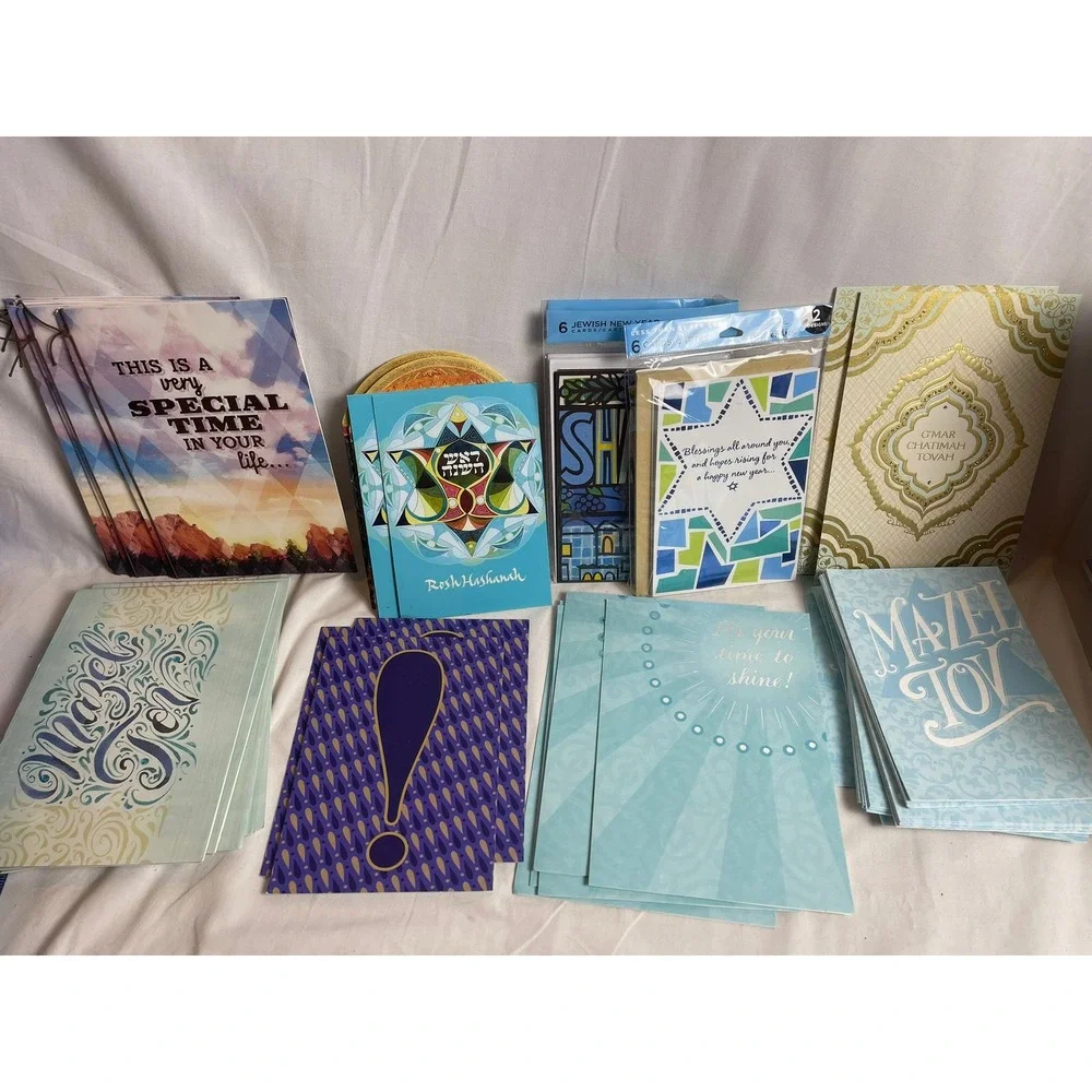Bulk Greeting‎ Card Lot Rosh Hashanah Passover Mazel Tov Birthday Wedding 50+pc